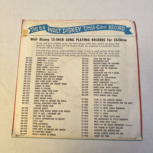 Walt Disney’s Mousekedances Mickey Mouse Club TV Disneyland  7" 45 RPM Record D6 - Picture 2 of 5